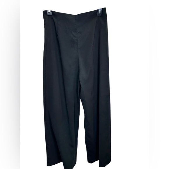 Doe & Rae .  Black Maxi Tie Front Trousers - Picture 8 of 10